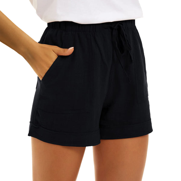 high waist casual shorts