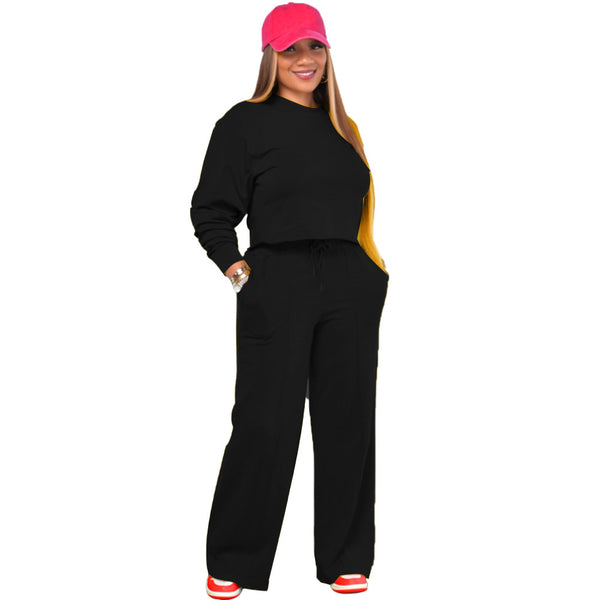 Thickened casual two-piece sweatshirt suit, long-sleeved sportswear