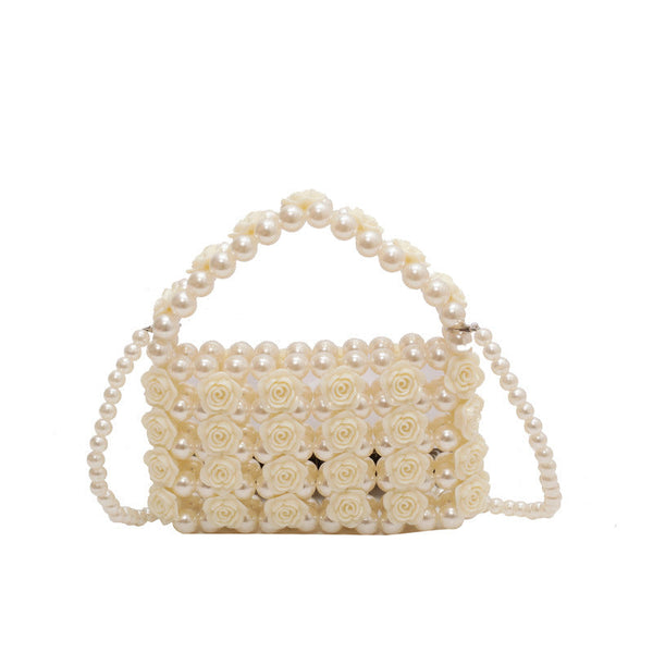 Evelyn Acrylic Rose Beaded Handbag