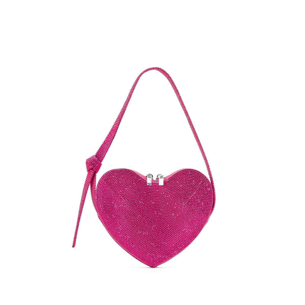 Ava Heart-Shaped Rhinestone Mini Handbag